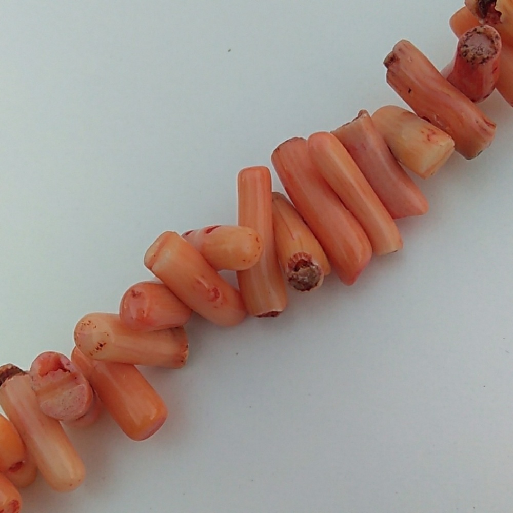 VINTAGE 372CTW! 925 Genuine Coral Branch Necklace - Picture 6 of 8